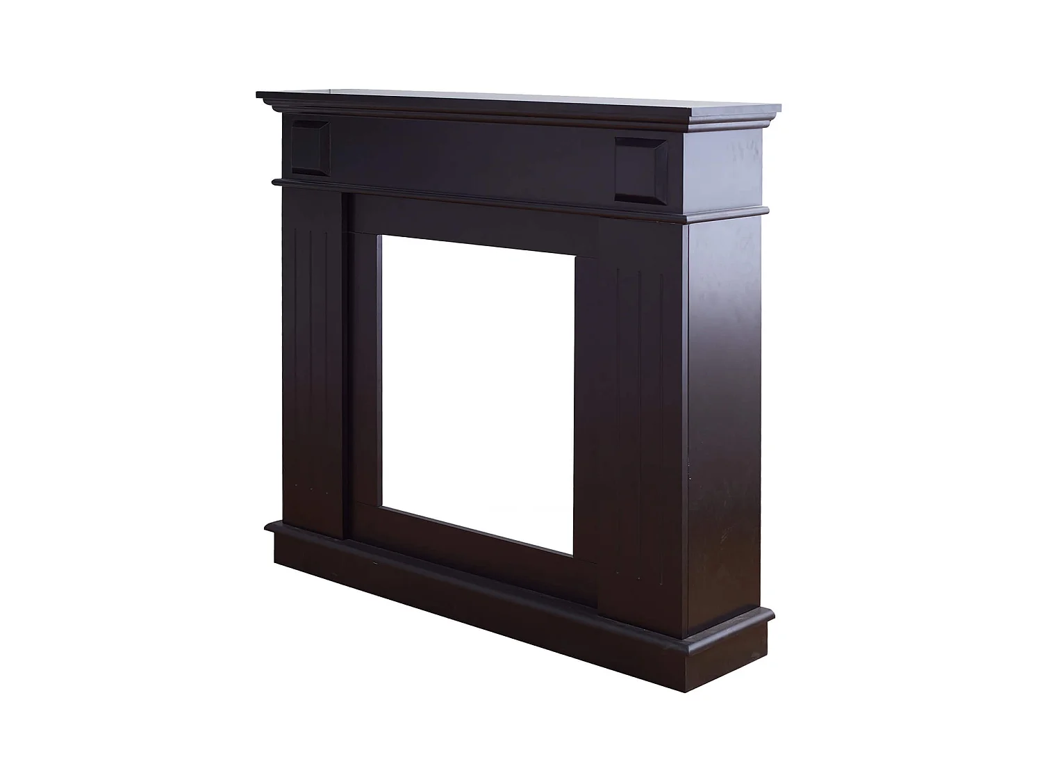 Cadre Decoratif Cheminée Decorative Bois Noir 100x109x26