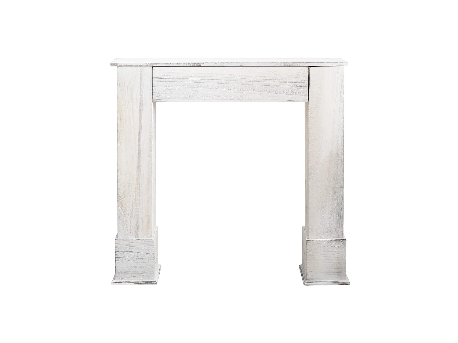 Decoração de Lareira de Madeira Cinzenta Shabby 100x105x21