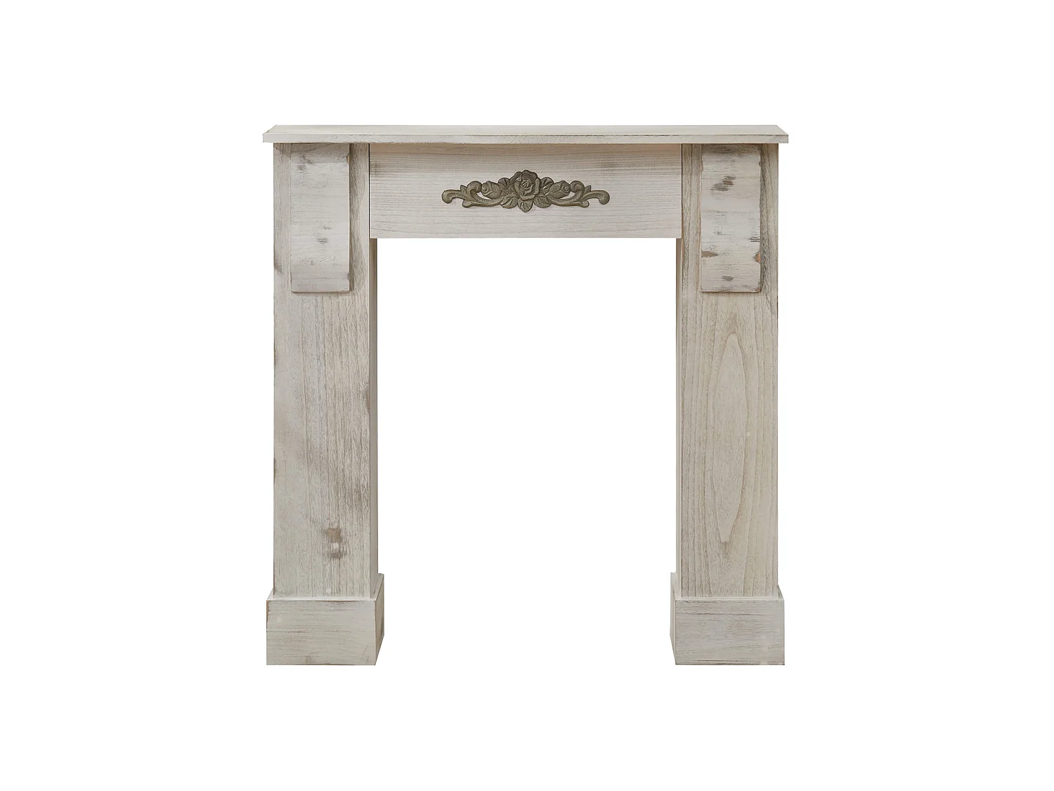 Cornice Decorativa Camino Legno Grigio Retro 98,5x96,5x22,5