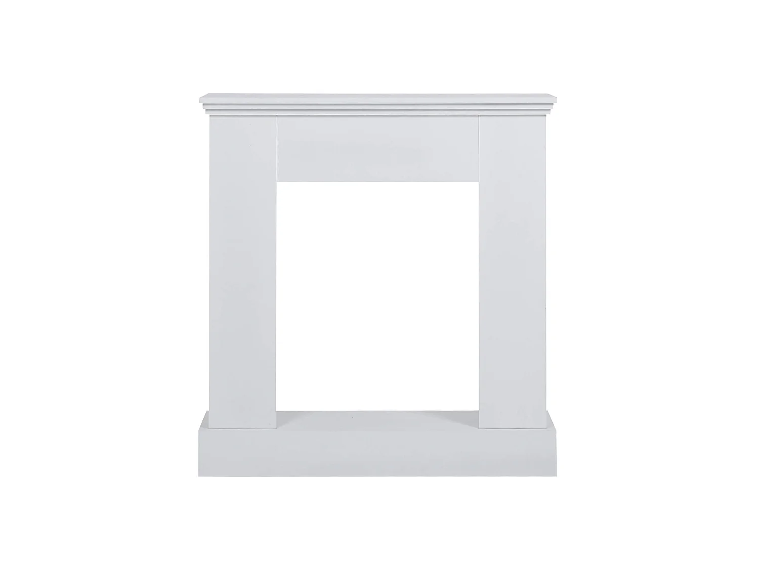 Cornice Decorativa Camino Legno Bianco Contemporaneo 98x92x23