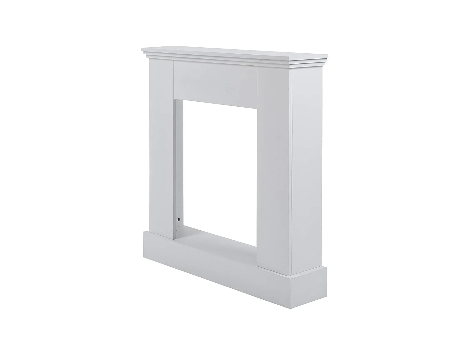 Cornice Decorativa Camino Legno Bianco Contemporaneo 98x92x23