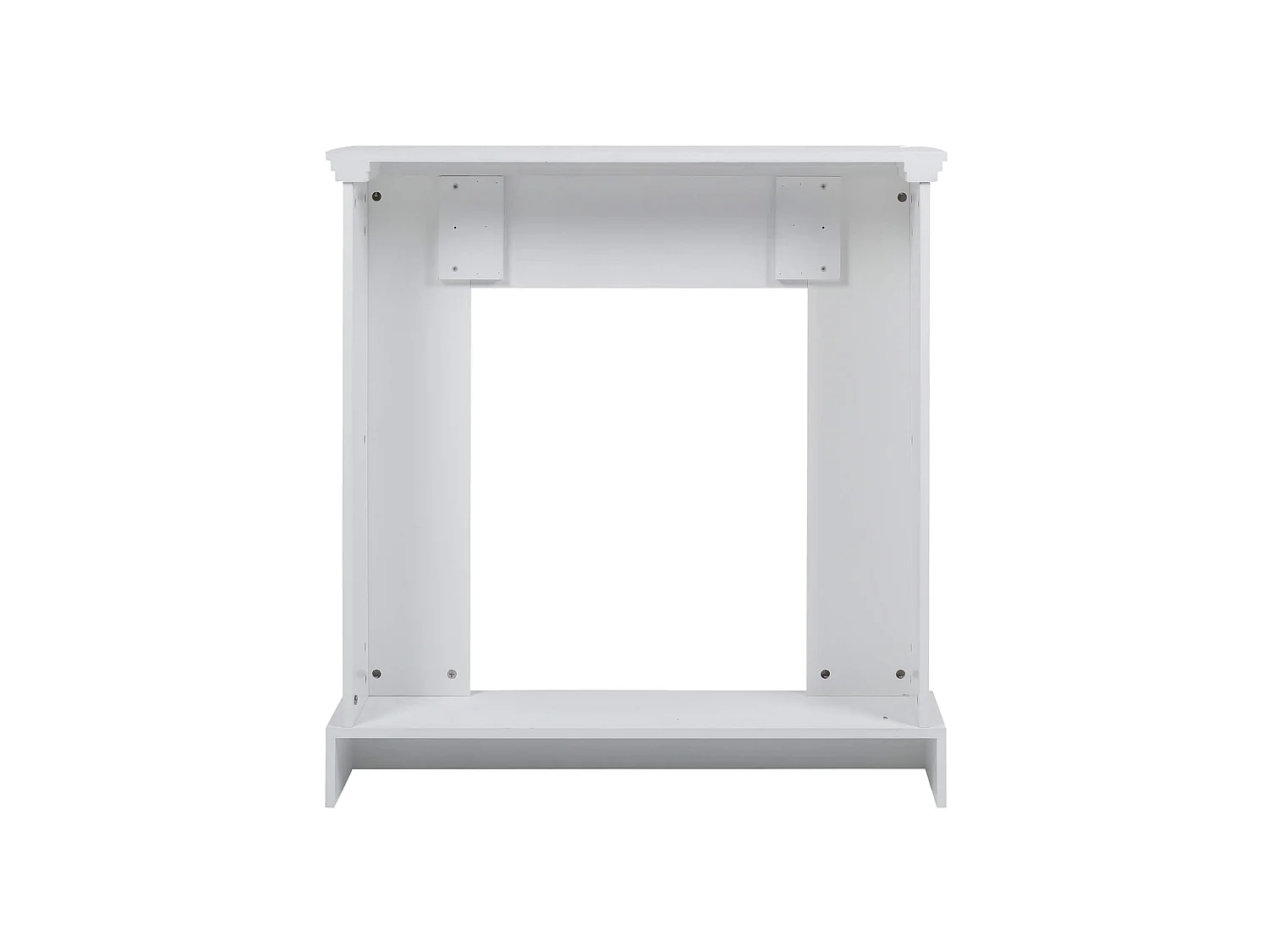 Cornice Decorativa Camino Legno Bianco Contemporaneo 98x92x23