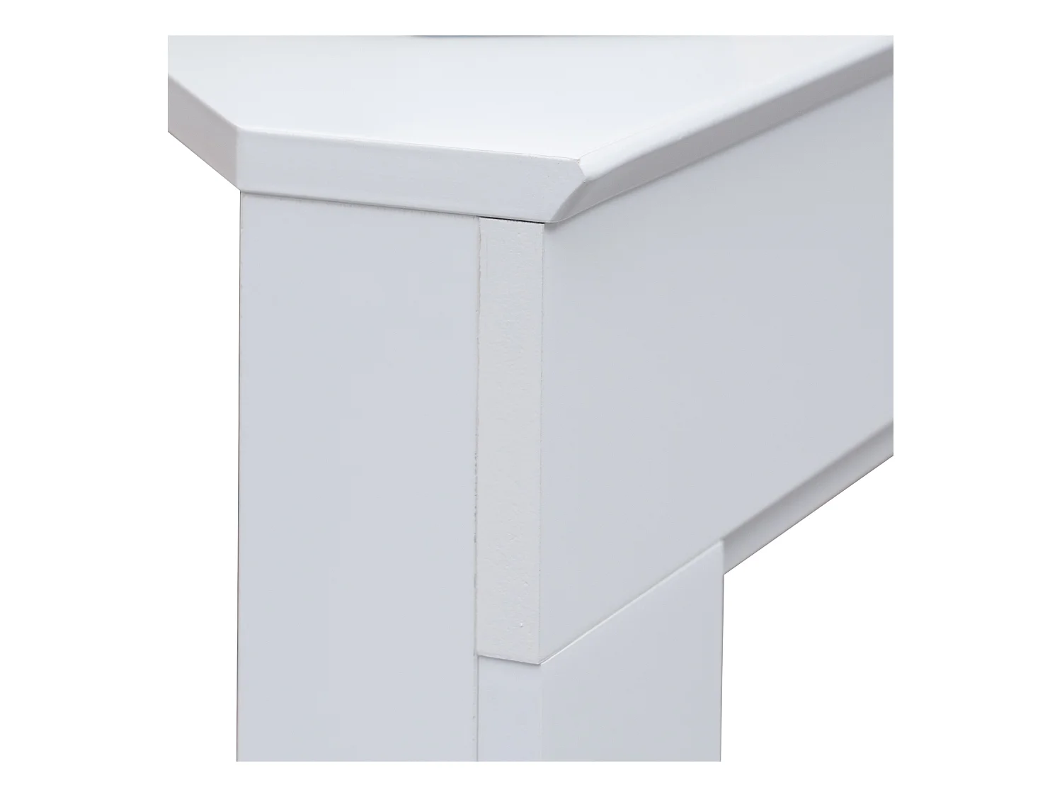 Marco decorativo para chimenea de esquina de madera blanca Clásico