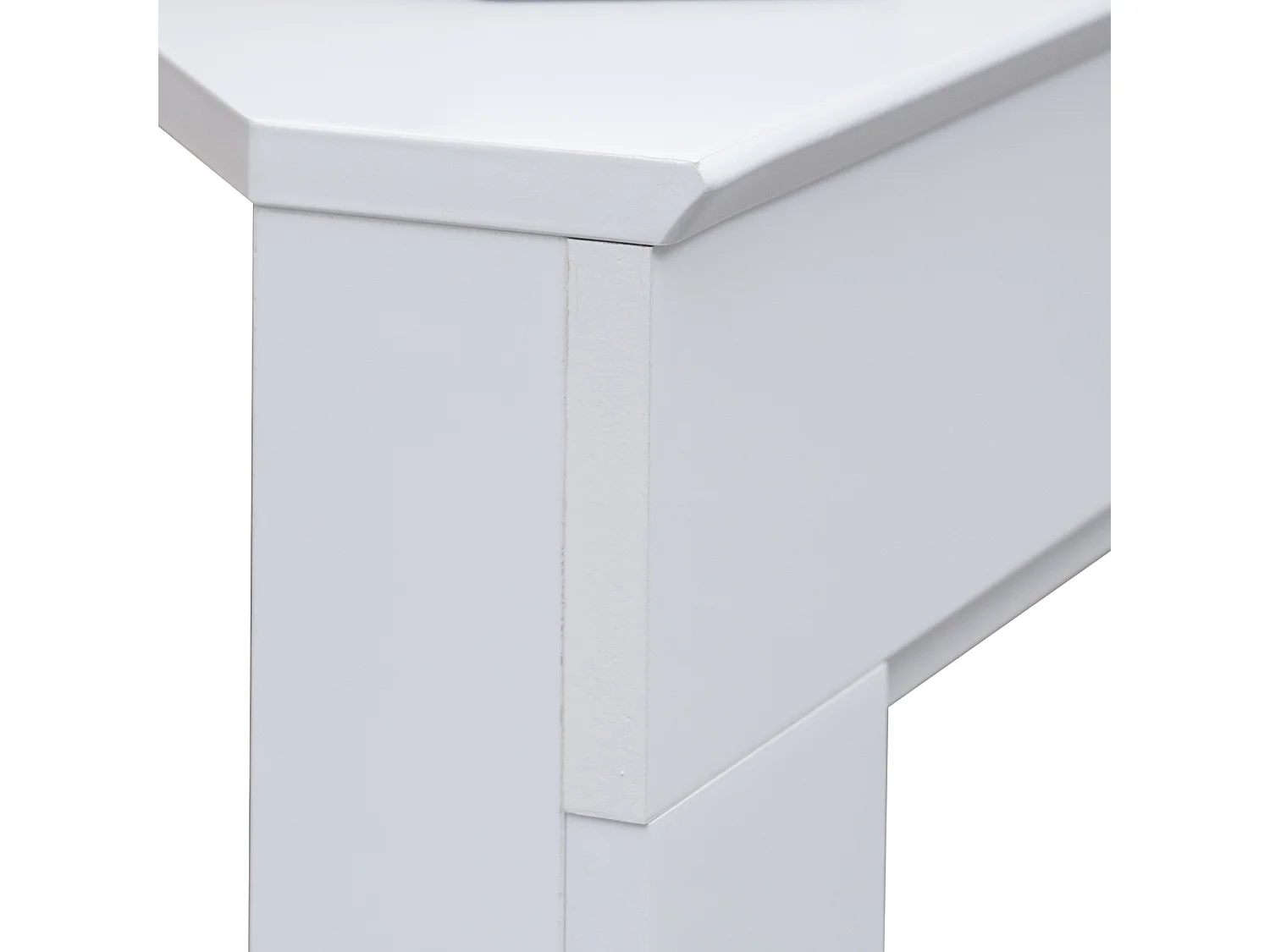 Marco decorativo para chimenea de esquina de madera blanca Clásico