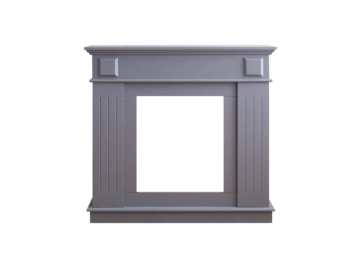 Chimenea Decorativa Mdf Estilo Moderno Gris 100x109x26