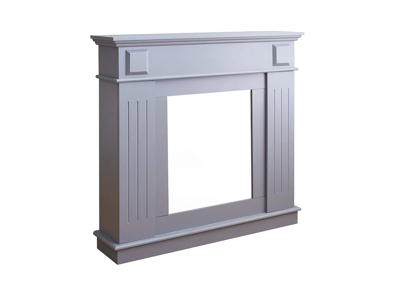 Cadre Décorative Cheminée Décoration Mdf Gris 100x109x26