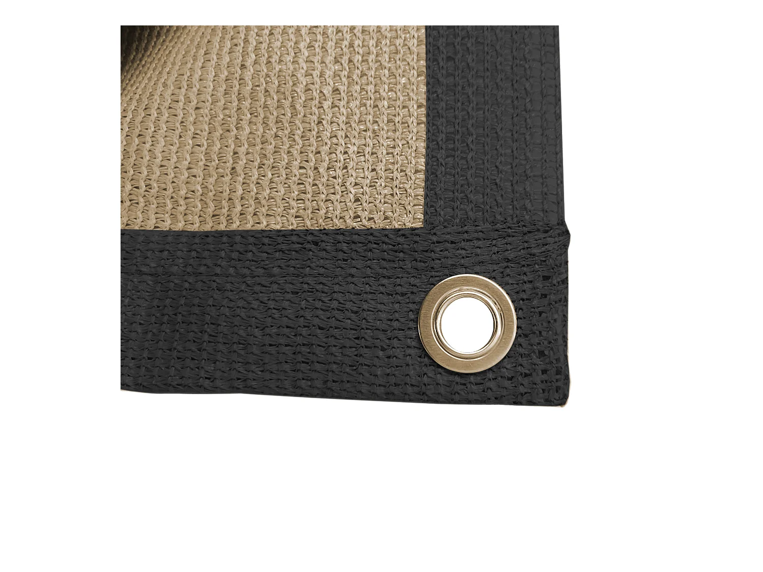 Rideau de balcon déflecteur de vent en polyéthylène beige 95% d'ombre