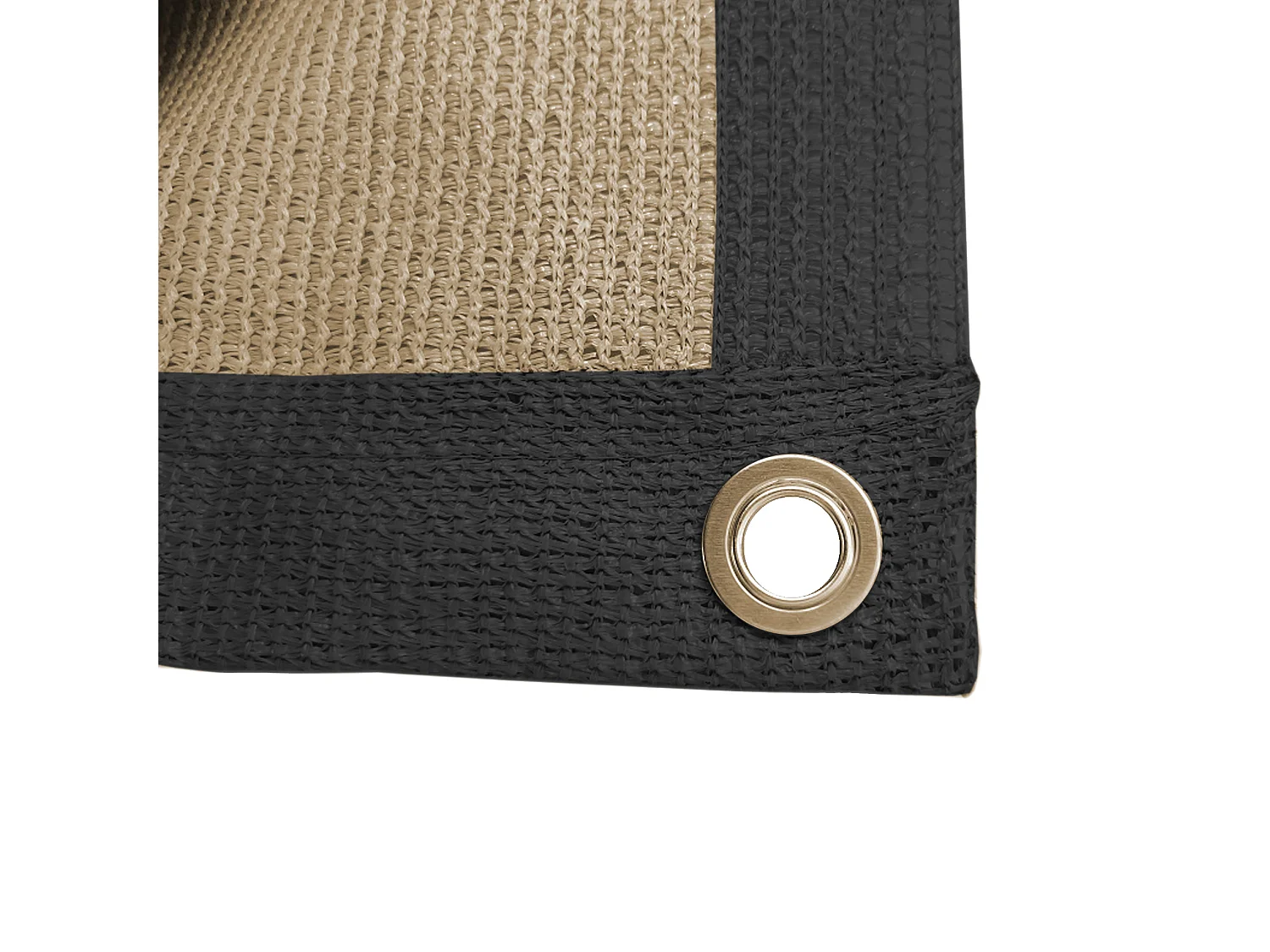 Rideau de balcon déflecteur de vent en polyéthylène beige 95% d'ombre