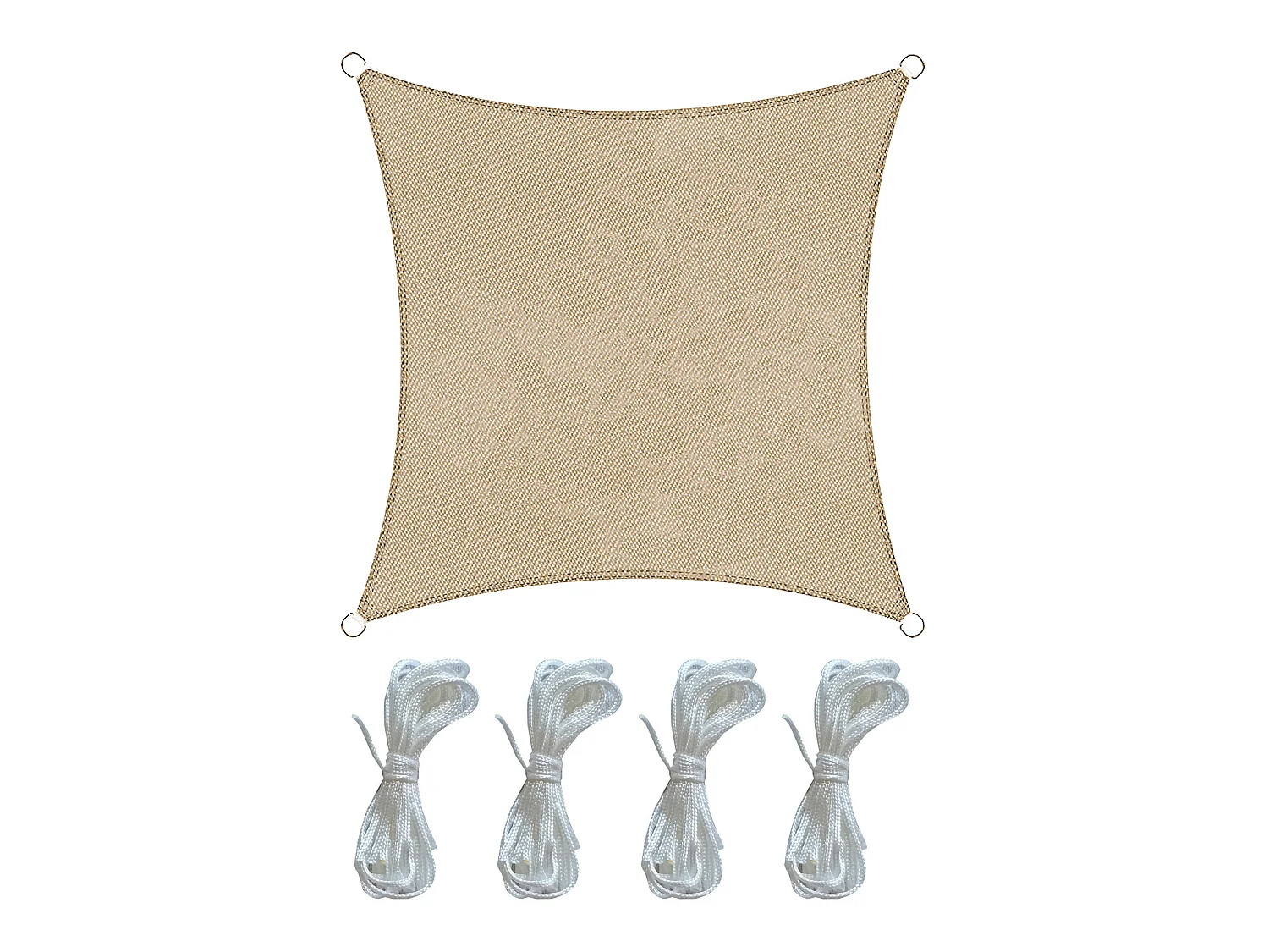 Vela Ombreggiante Tenda Quadrata Beige Outdoor Protezione Uv 5x5