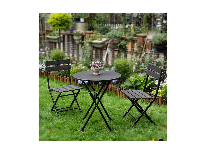 Table de Jardin Pliante en Plastique pour Terrasse Exterieur