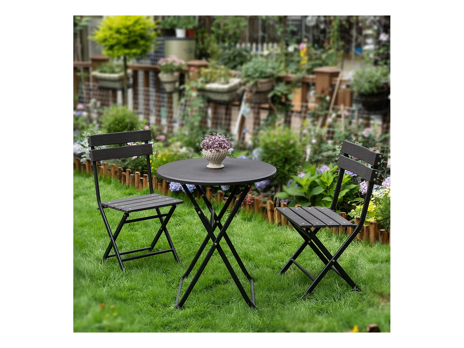 Table de Jardin Pliante en Plastique pour Terrasse Exterieur