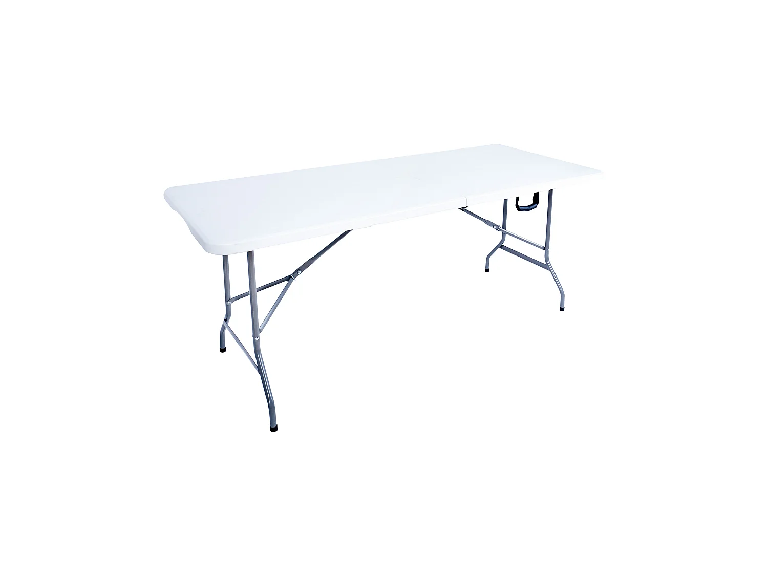 Table Pliante Balcon De Camping En Acier Hdpe Blanc 74x180x74