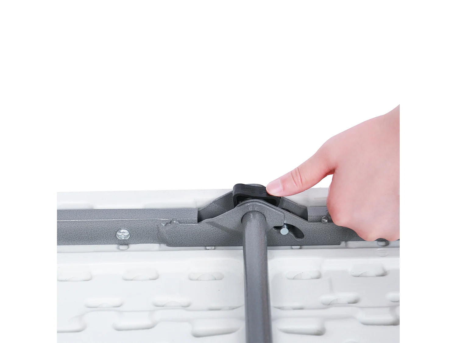 Table Pliante Balcon De Camping En Acier Hdpe Blanc 74x180x74