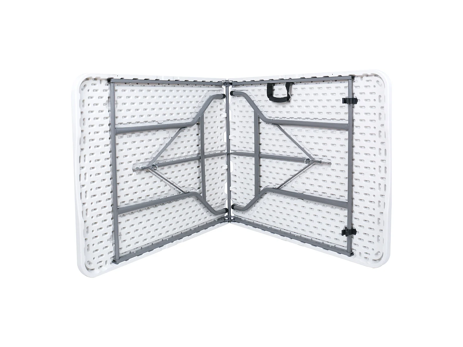 Table Pliante Balcon De Camping En Acier Hdpe Blanc 74x180x74