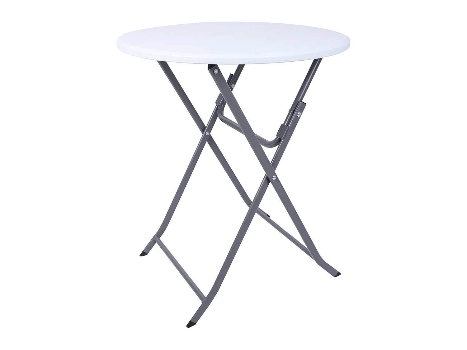 Table de Balcon Pliante Acier Plastique Blanc Gris Gain de Place