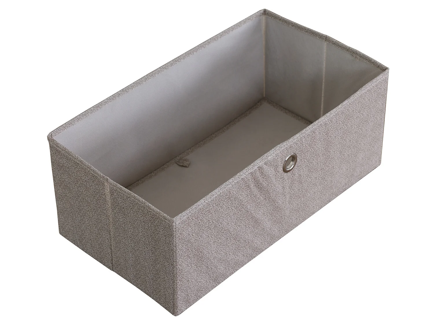Meuble a tiroirs Bois Métal et Tissu Blanc Beige 1 étagère