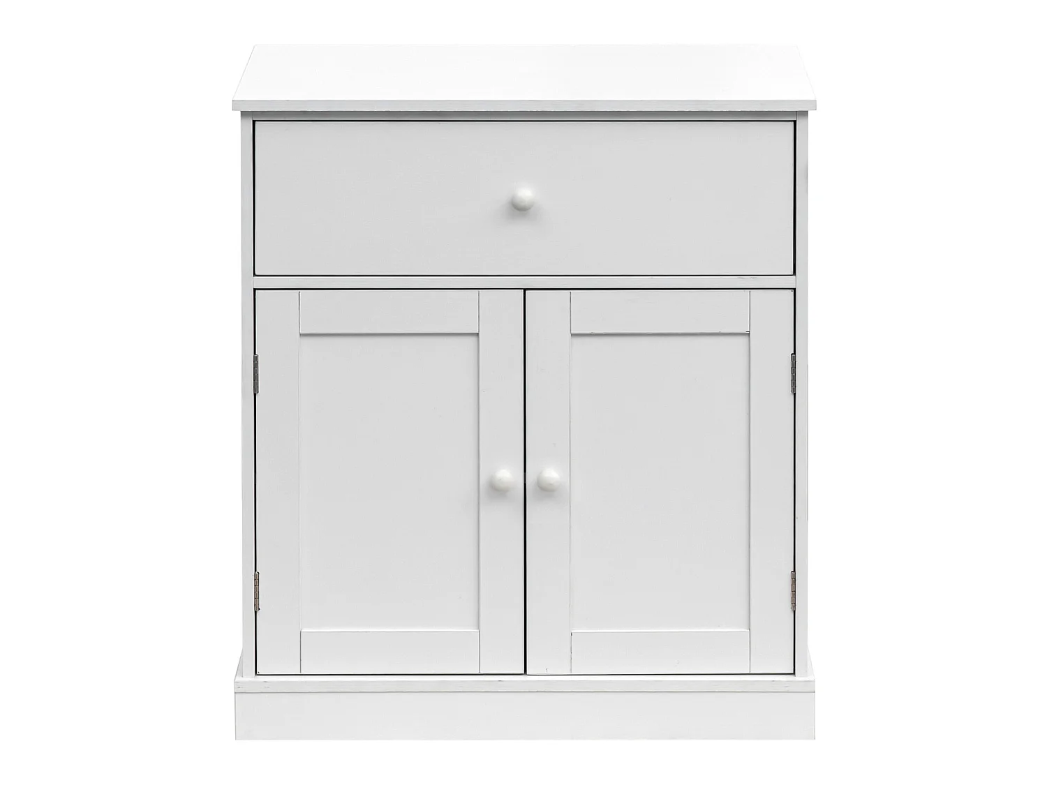 Armoire Meuble de salle de bains avec Tiroir 2 Portes en bois Blanc