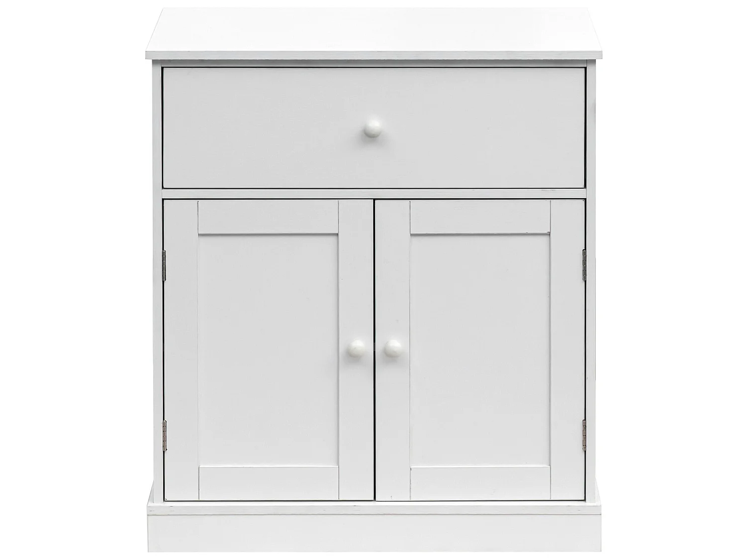 Armoire Meuble de salle de bains avec Tiroir 2 Portes en bois Blanc