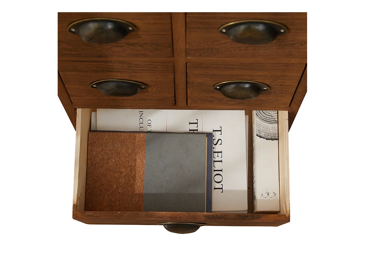 Comodini Mobile Bagno Cassettiera Marrone Retrò Vintage 66x40x30