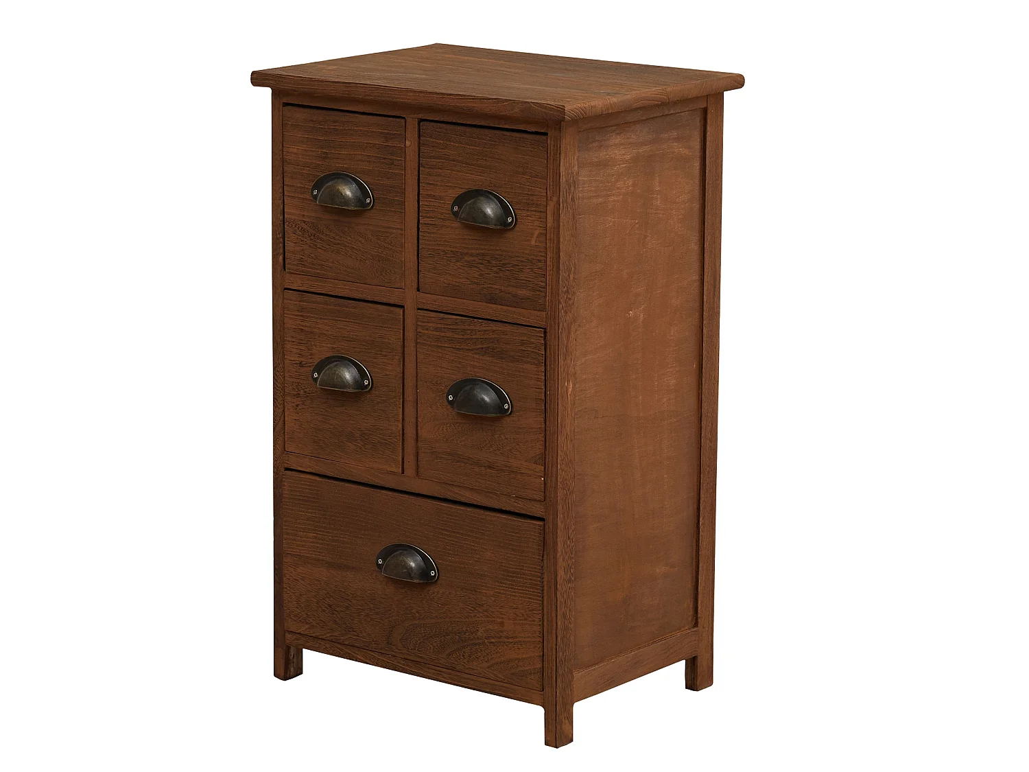 Gavetas de cama de mobiliário de quarto de banho castanho Retro Vintage 66x40x30