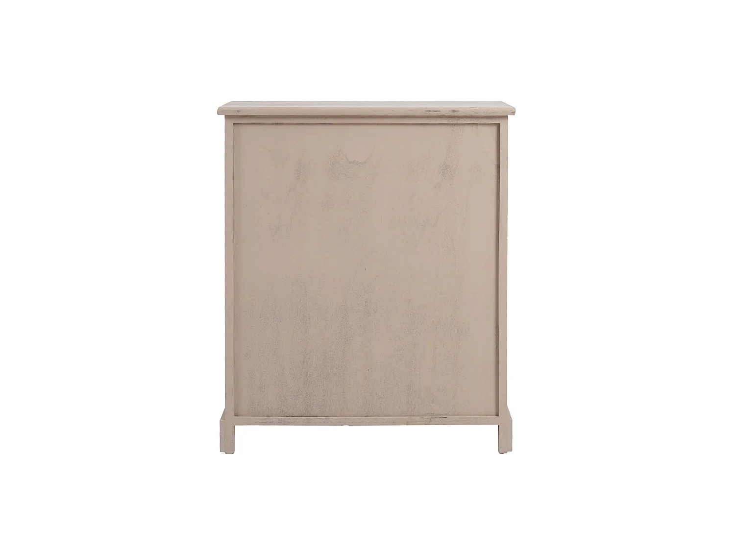 Commode Meuble 2 Porte 2 Tiroirs Bois Clair Vert 70x60x30