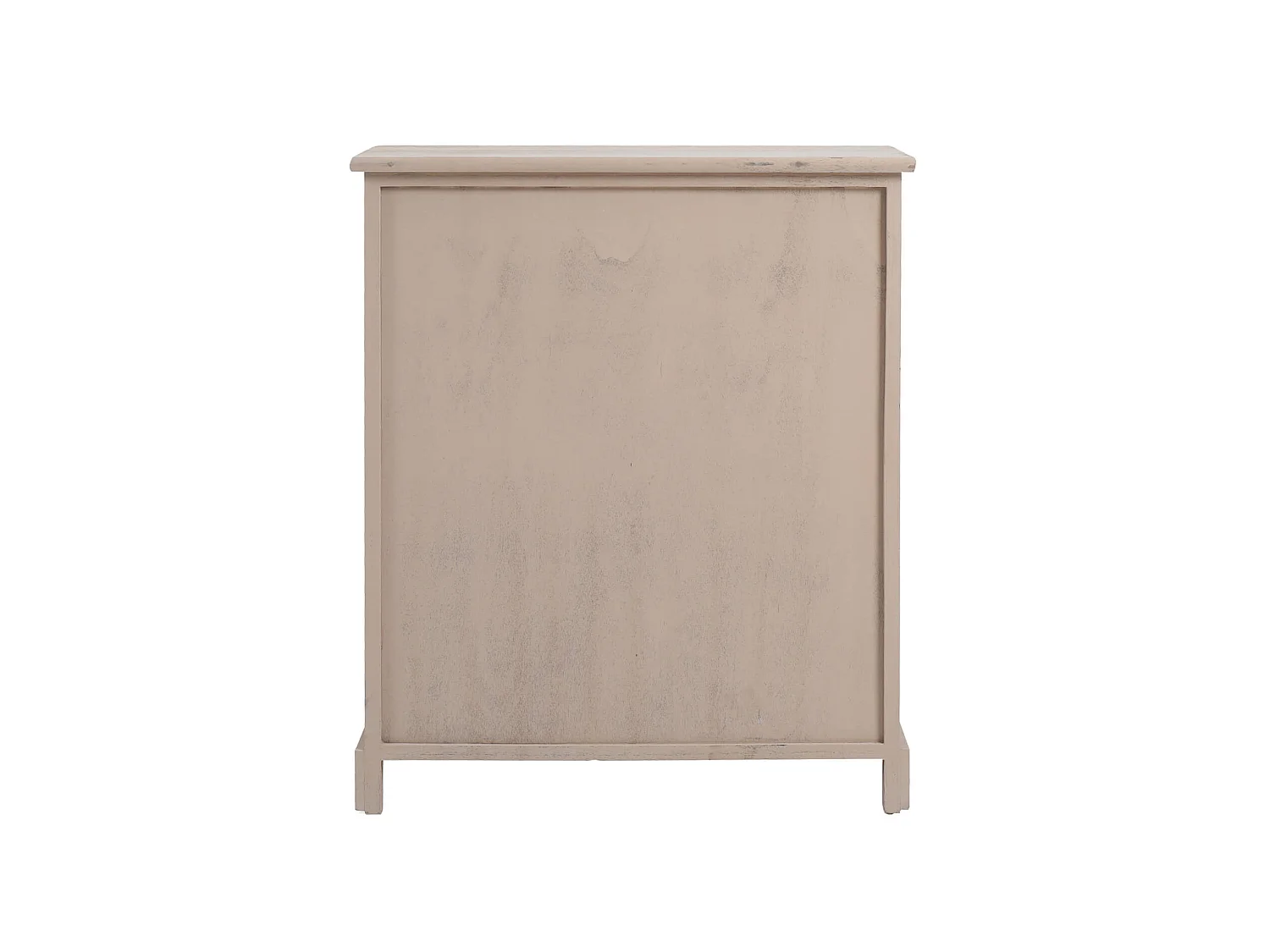 Commode Meuble 2 Porte 2 Tiroirs Bois Clair Vert 70x60x30