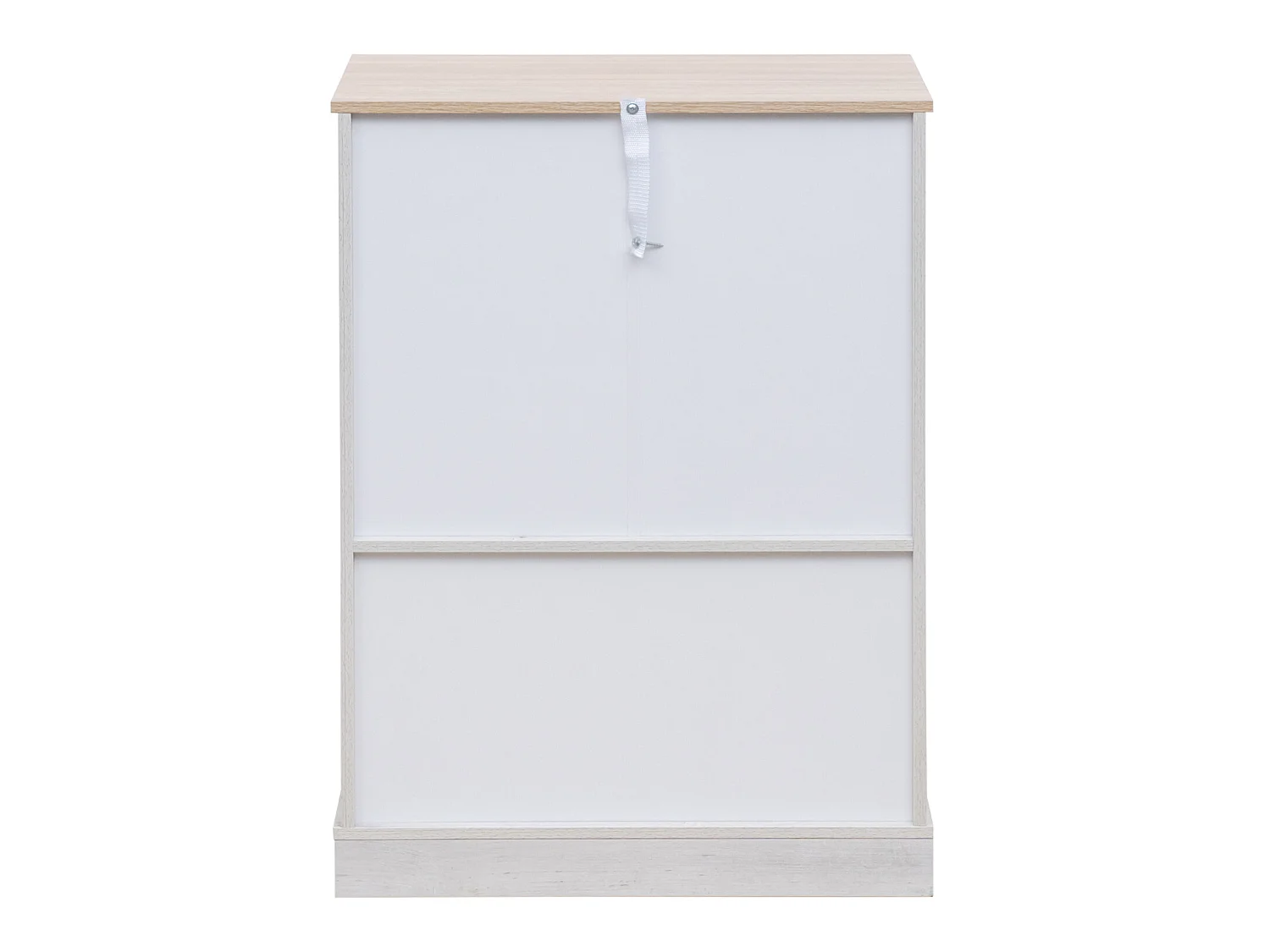 Mobiletto Vetrinetta Shabby con 4 Cassetti 2 Ante in Legno Bianco Beige Grigio