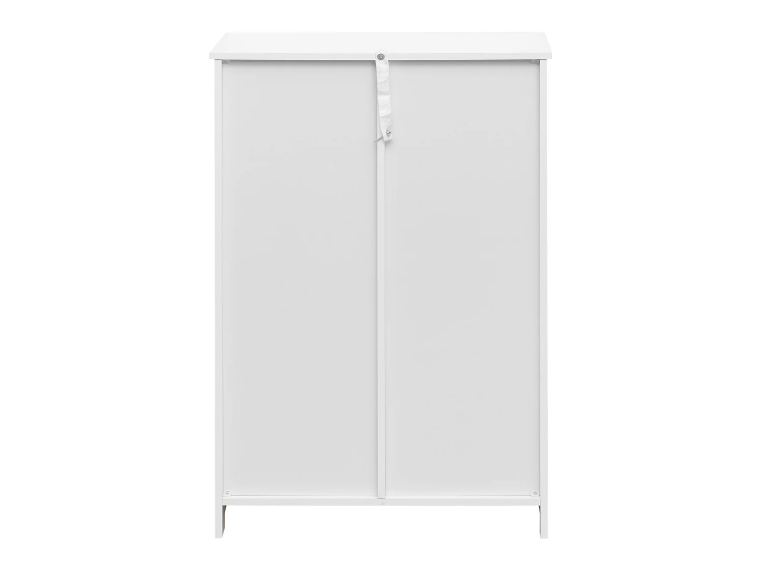 Meuble de salle de bain Moderne 4 Tiroirs 1 Porte Bois Blanc