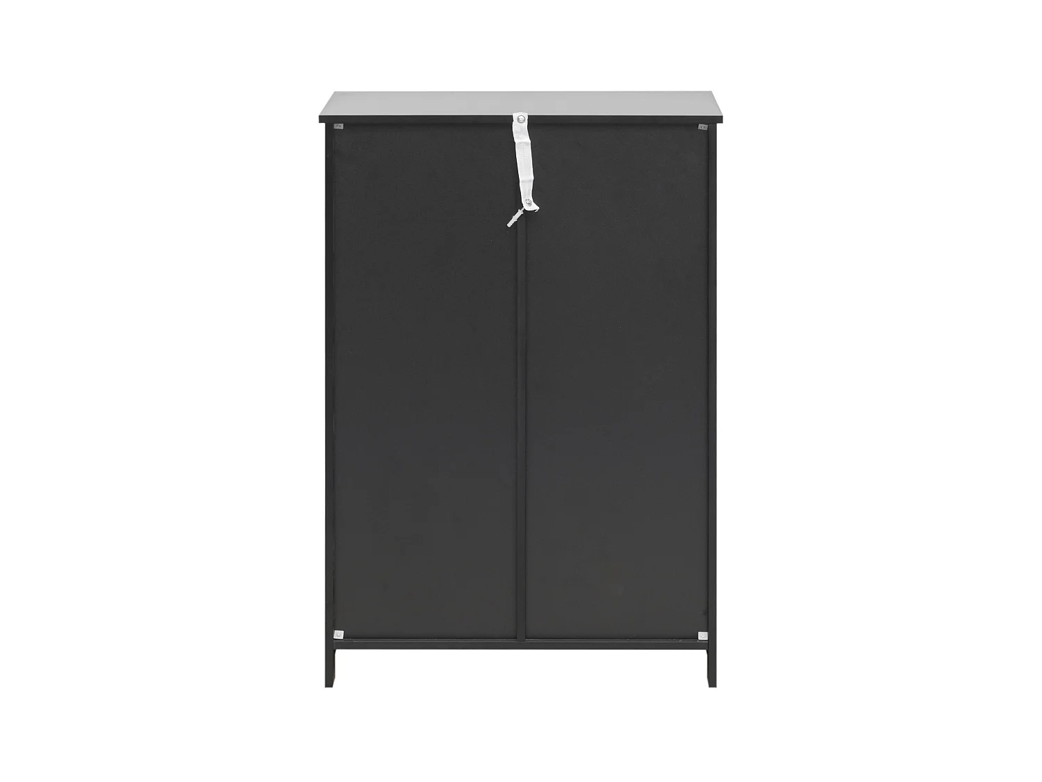 Meuble de salle de bain avec 4 Tiroirs et 1 Porte en bois noir