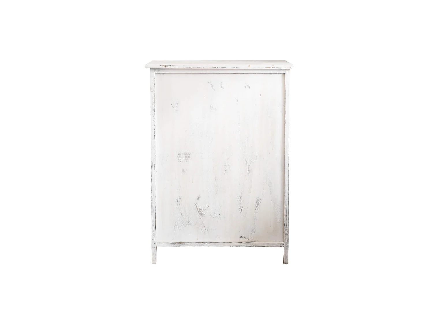 Comodino Mobiletto Doppia Anta Legno Bianco Shabby Chic 70x51x30