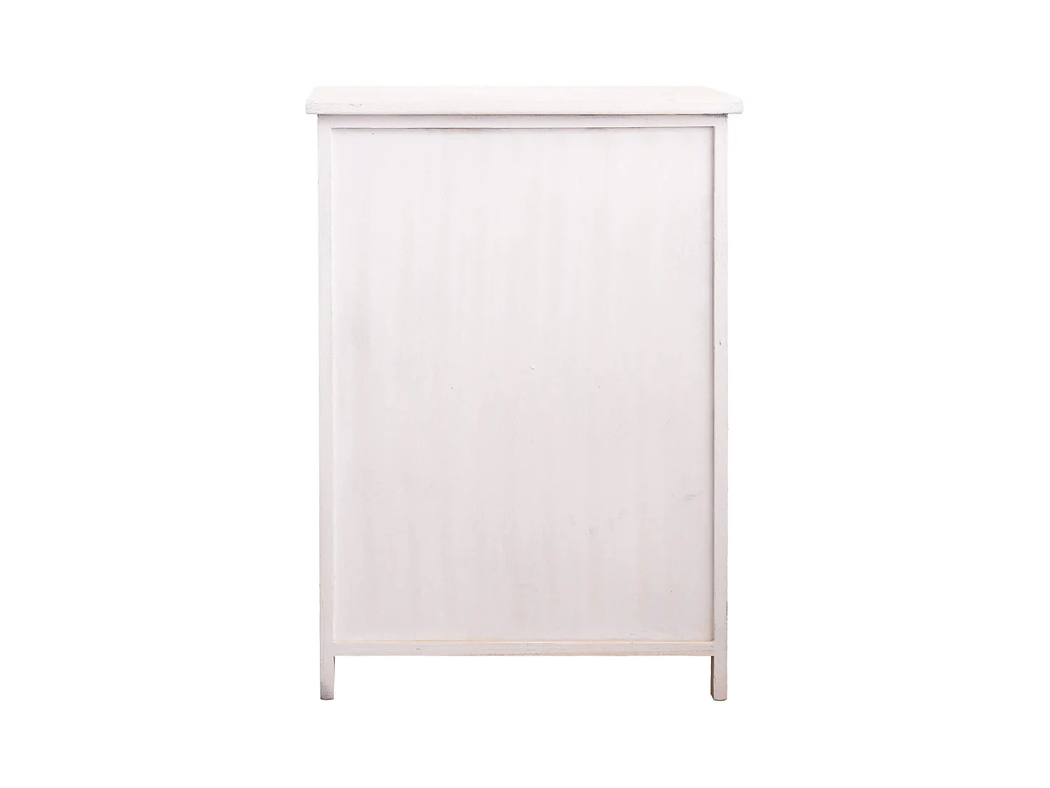Meuble D'appoint Bahut 2 Ports Bois Blanc Gris Coeur 70x51x30