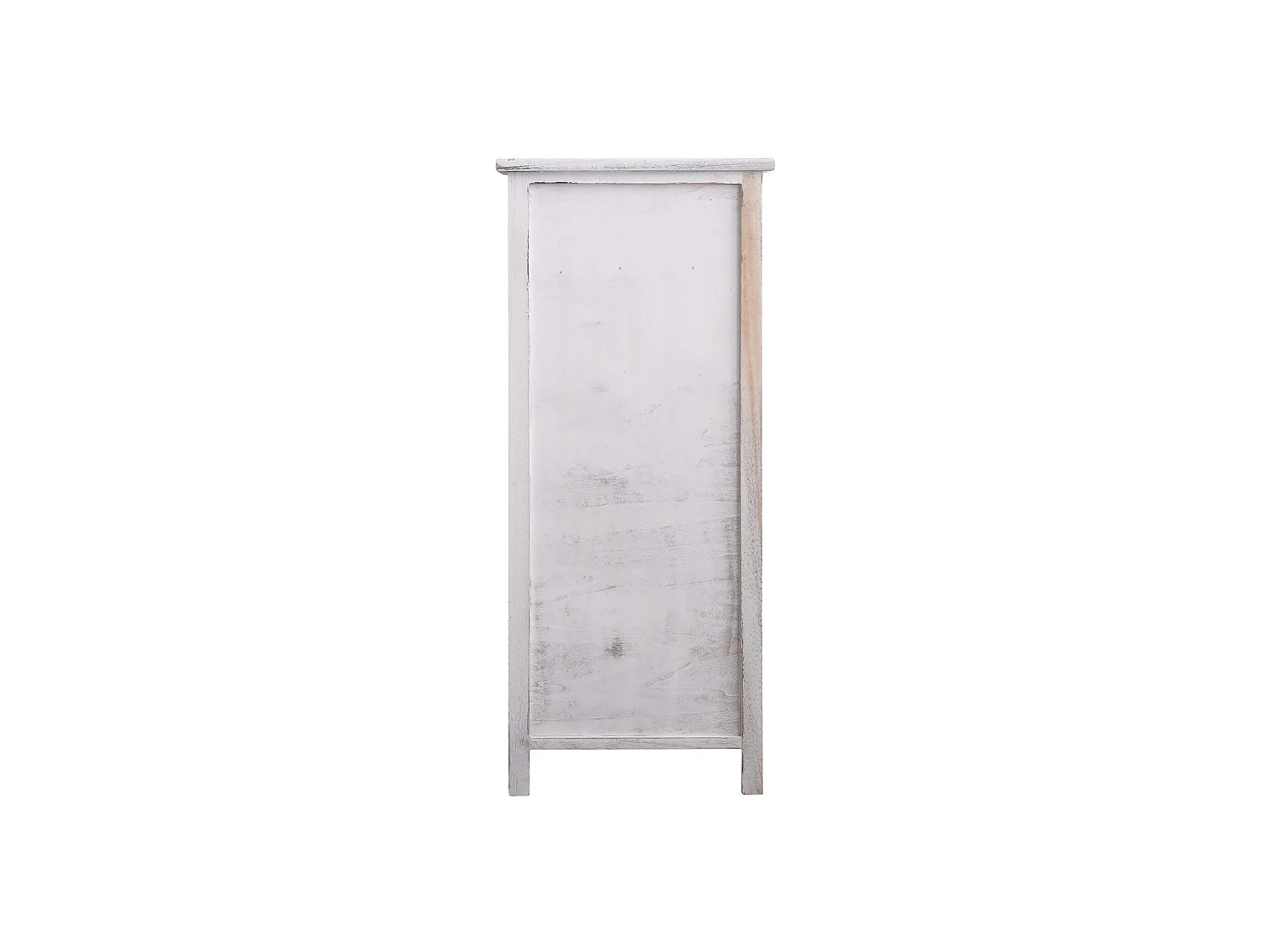 Comodino Cassettiera 2 Cassetti 1 Anta Bianco Shabby 84x37x30