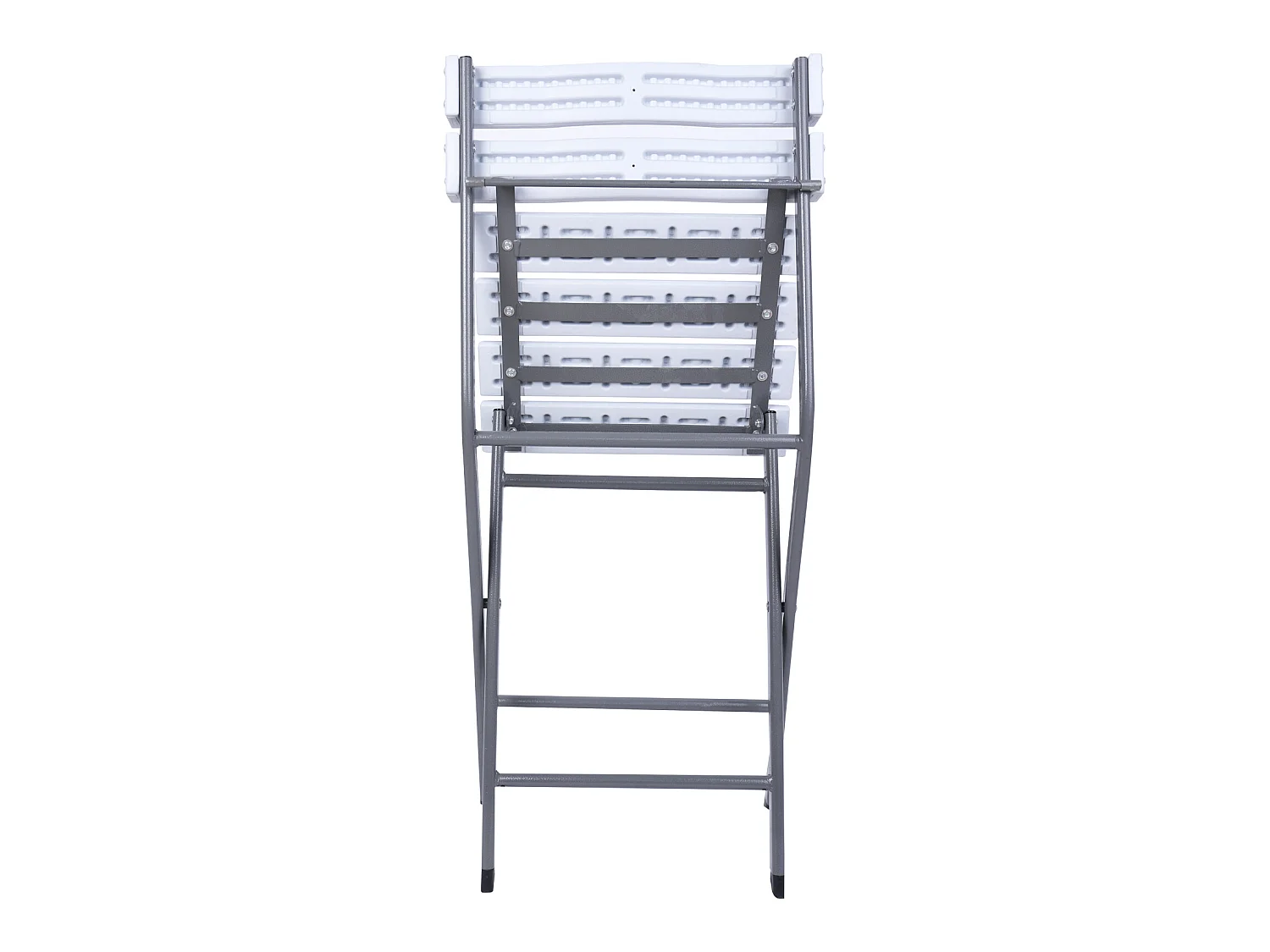 Lot de 2 Chaises d'Extérieur Pliantes en Acier Plastique Jardin Balcon