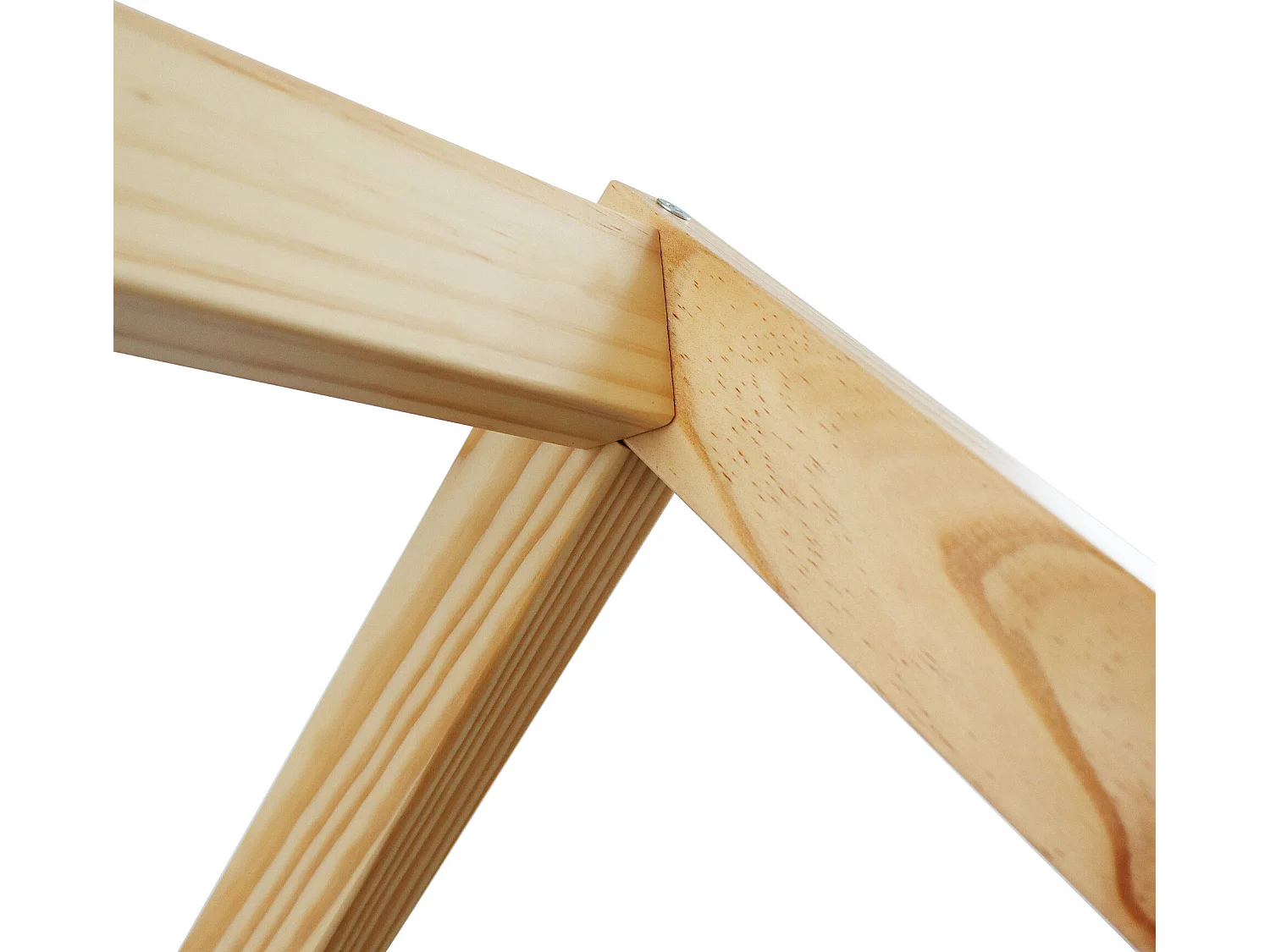 Cadre de lit pour enfants en forme de maison en bois naturel 80x160