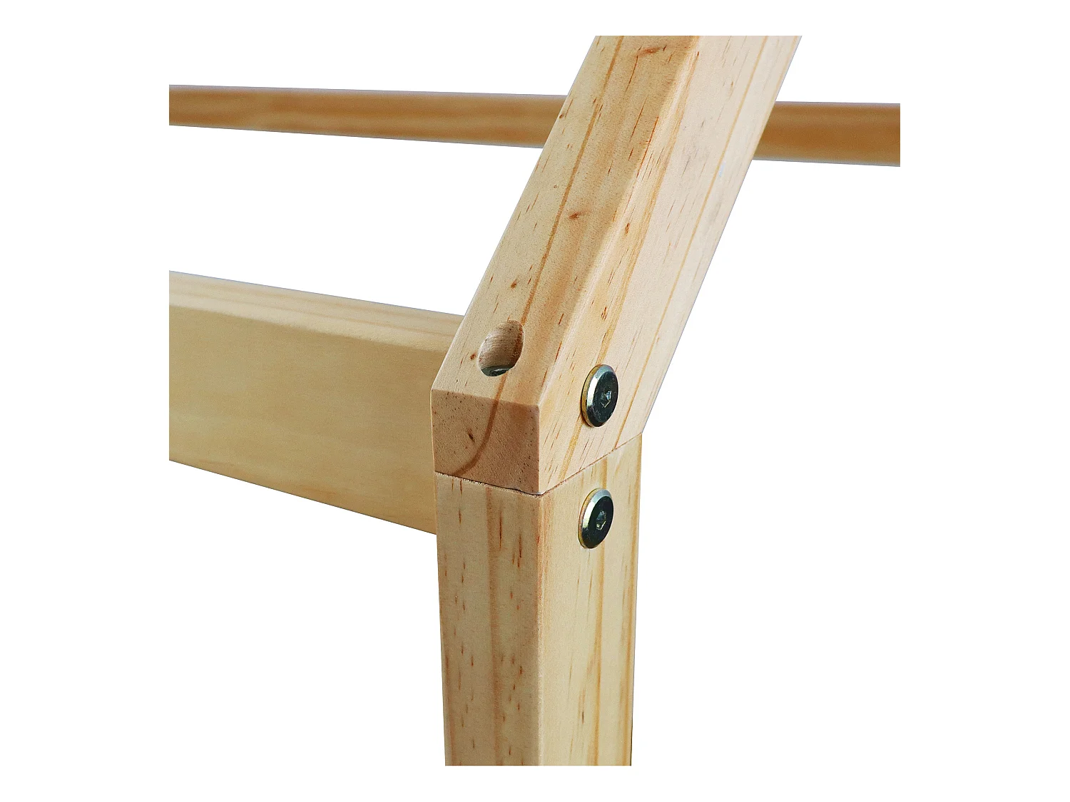 Cadre de lit pour enfants en forme de maison en bois naturel 90x200