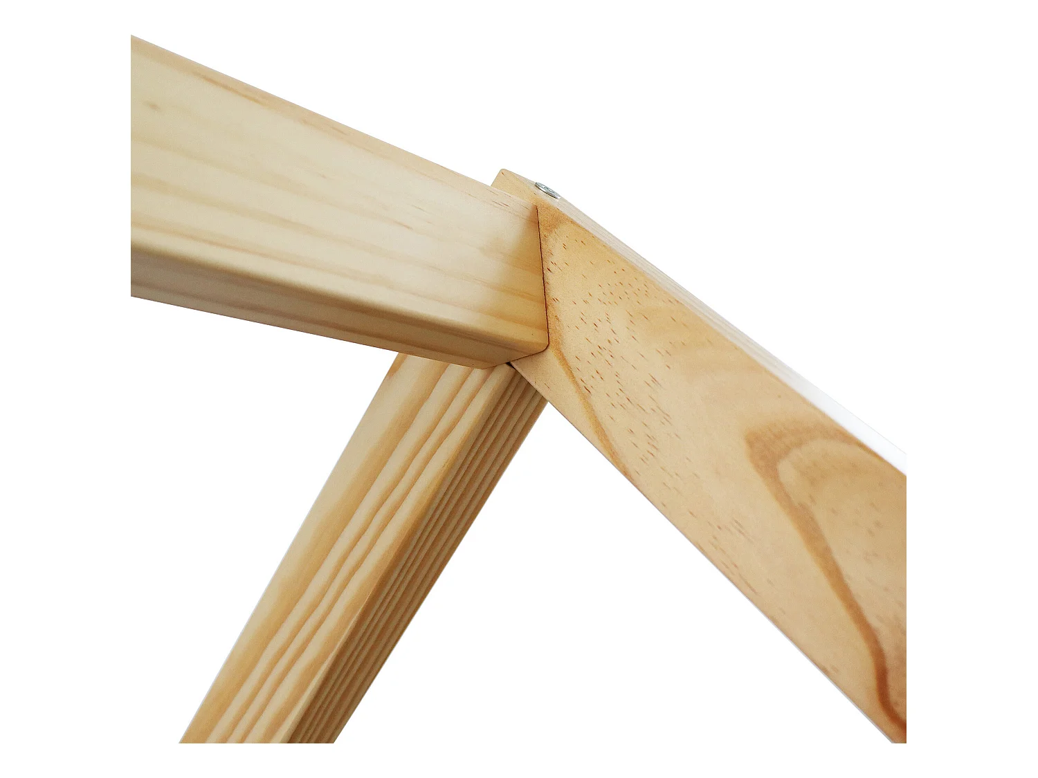 Cadre de lit pour enfants en forme de maison en bois naturel 90x200