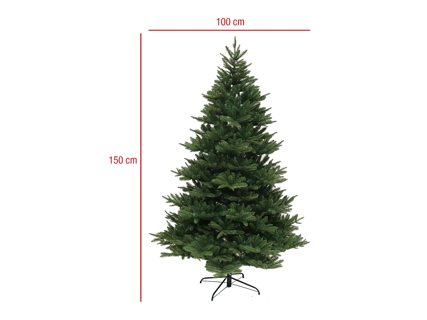 Árvore de Natal muito realista Pinheiro Pvc Verde Denso 824 ramos de 150 cm