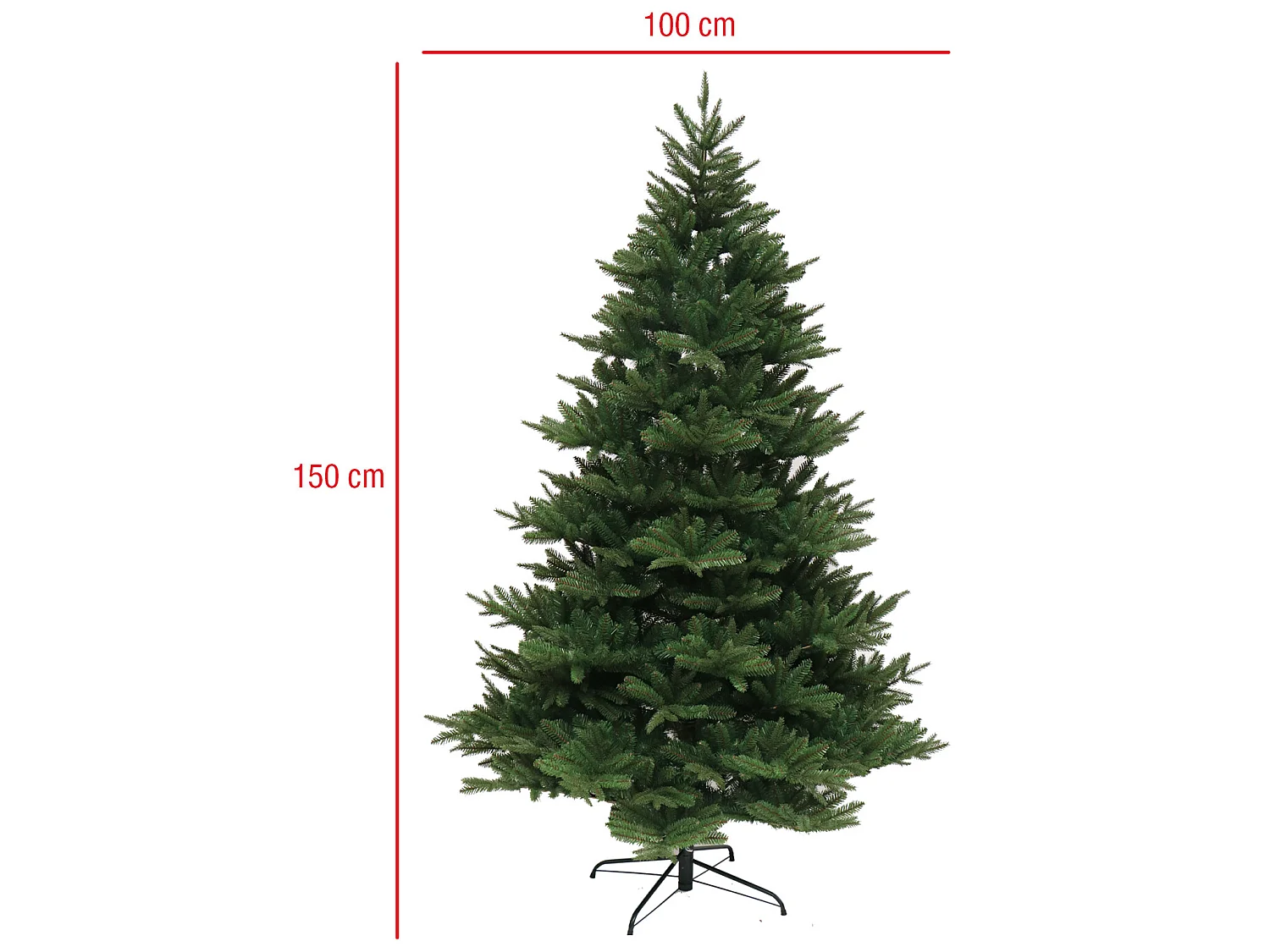Árvore de Natal muito realista Pinheiro Pvc Verde Denso 824 ramos de 150 cm