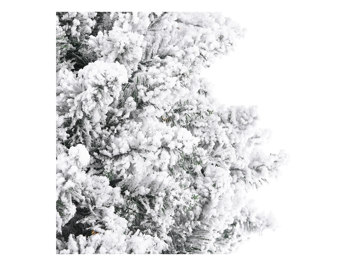 Sapin de Noël blanc 210 cm 1000 branches épaisses 400 lumières LED