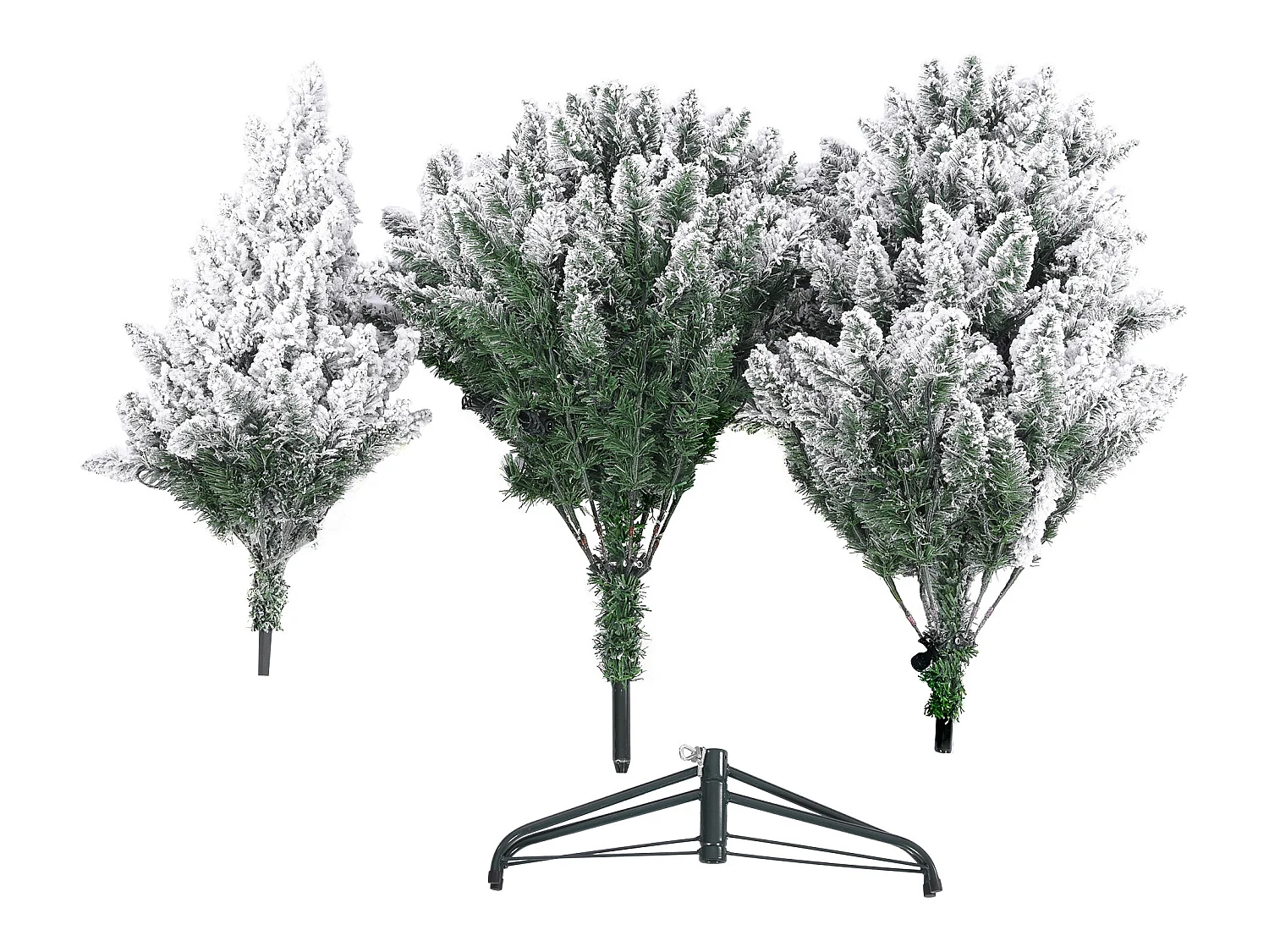 Sapin de Noël blanc 210 cm 1000 branches épaisses 400 lumières LED