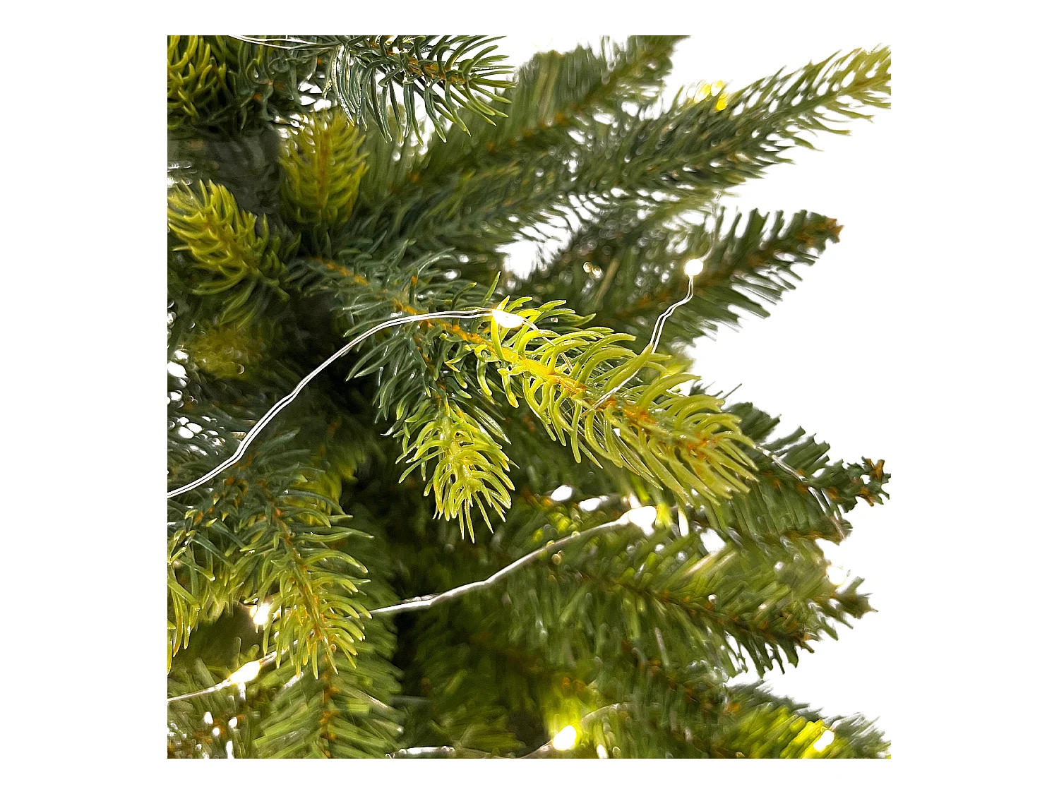 Arbre de Noël artificiel vert Petit 60 cm base Yuta 50 lumières LED