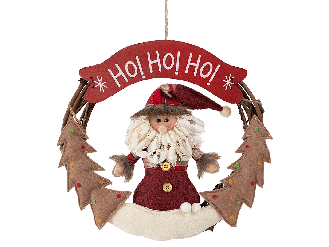 AOLOA Striscione natalizia, rosso oro, natalizio, appesa alla porta, striscione per albero di Natale extra lungo, decorazione per la casa, per interni ed esterni, decorazione per feste di Natale