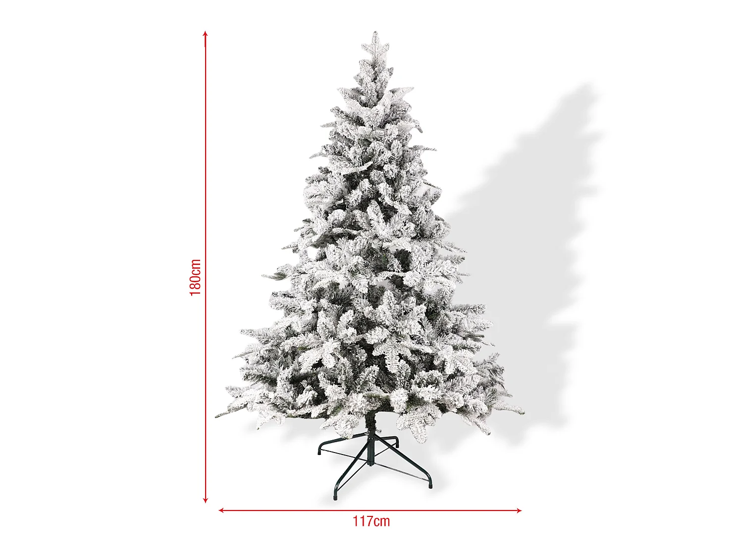 Albero di natale Innevato Finto Artificiale da 180 cm Folto Realistico 1249 Rami