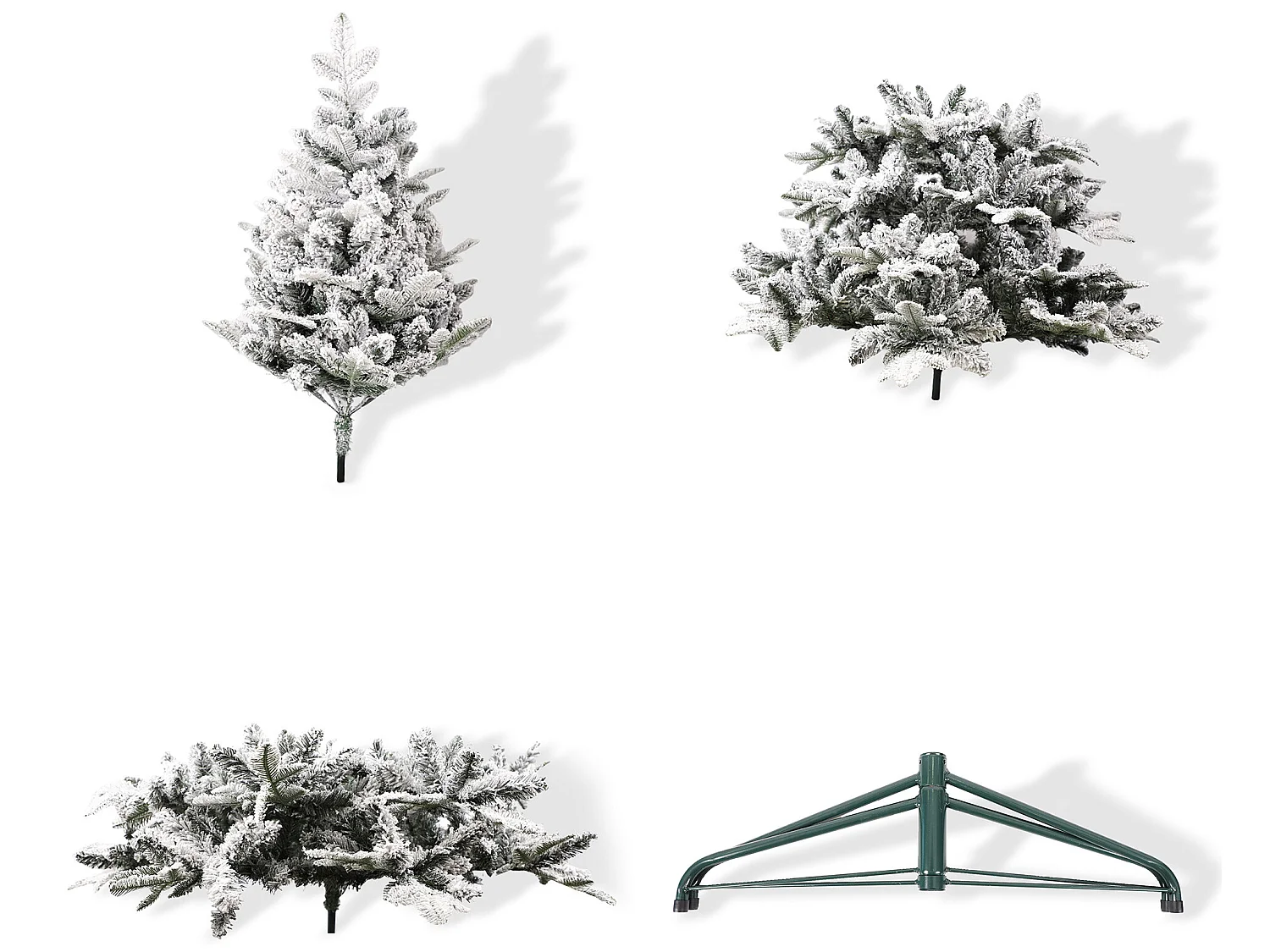 Arbre de Noël réaliste de 180 cm avec fausse neige et 1249 branches