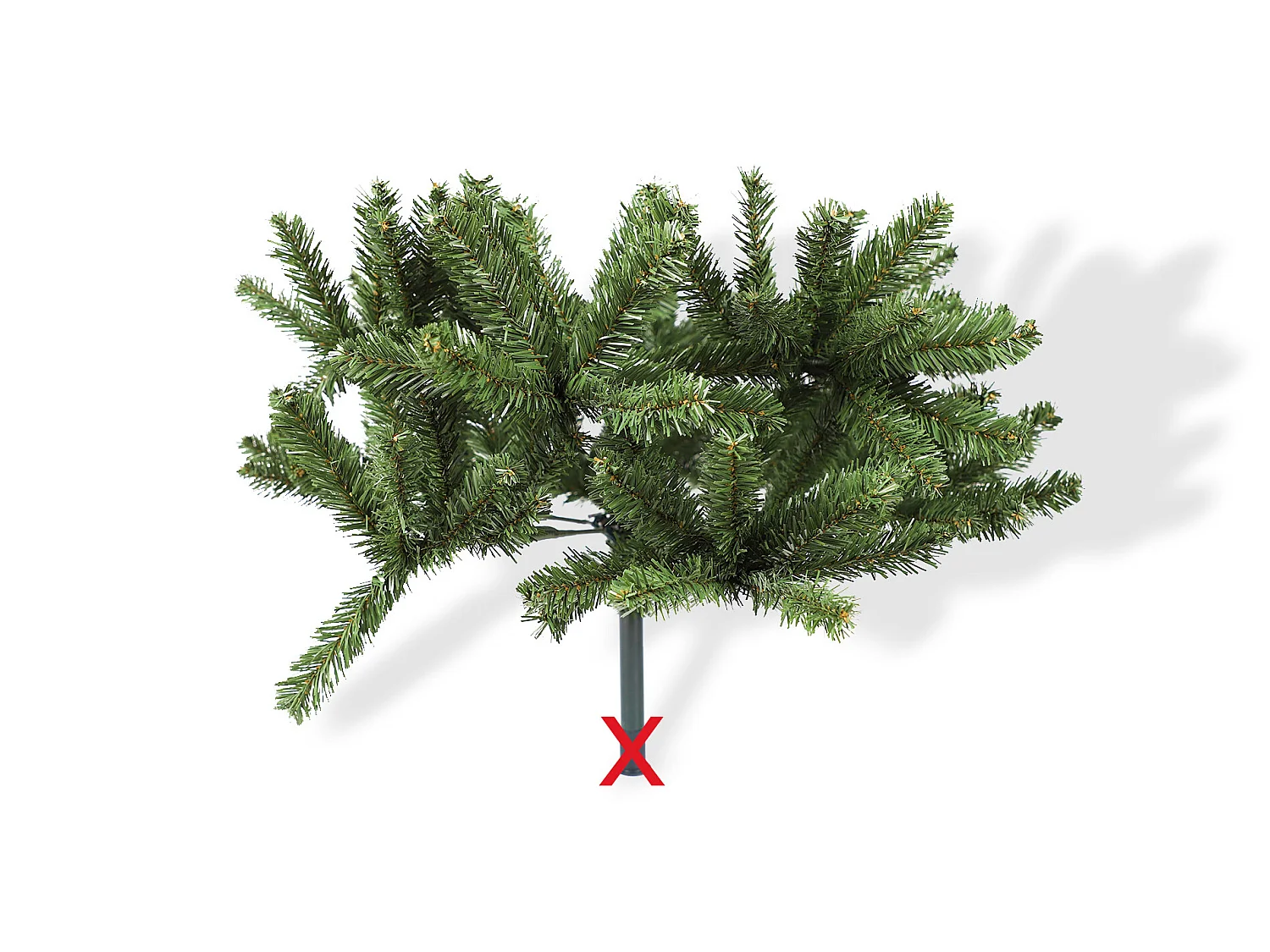 Albero di natale Verde Abete Artificiale da 150 cm Realistico e Folto 497 Rami