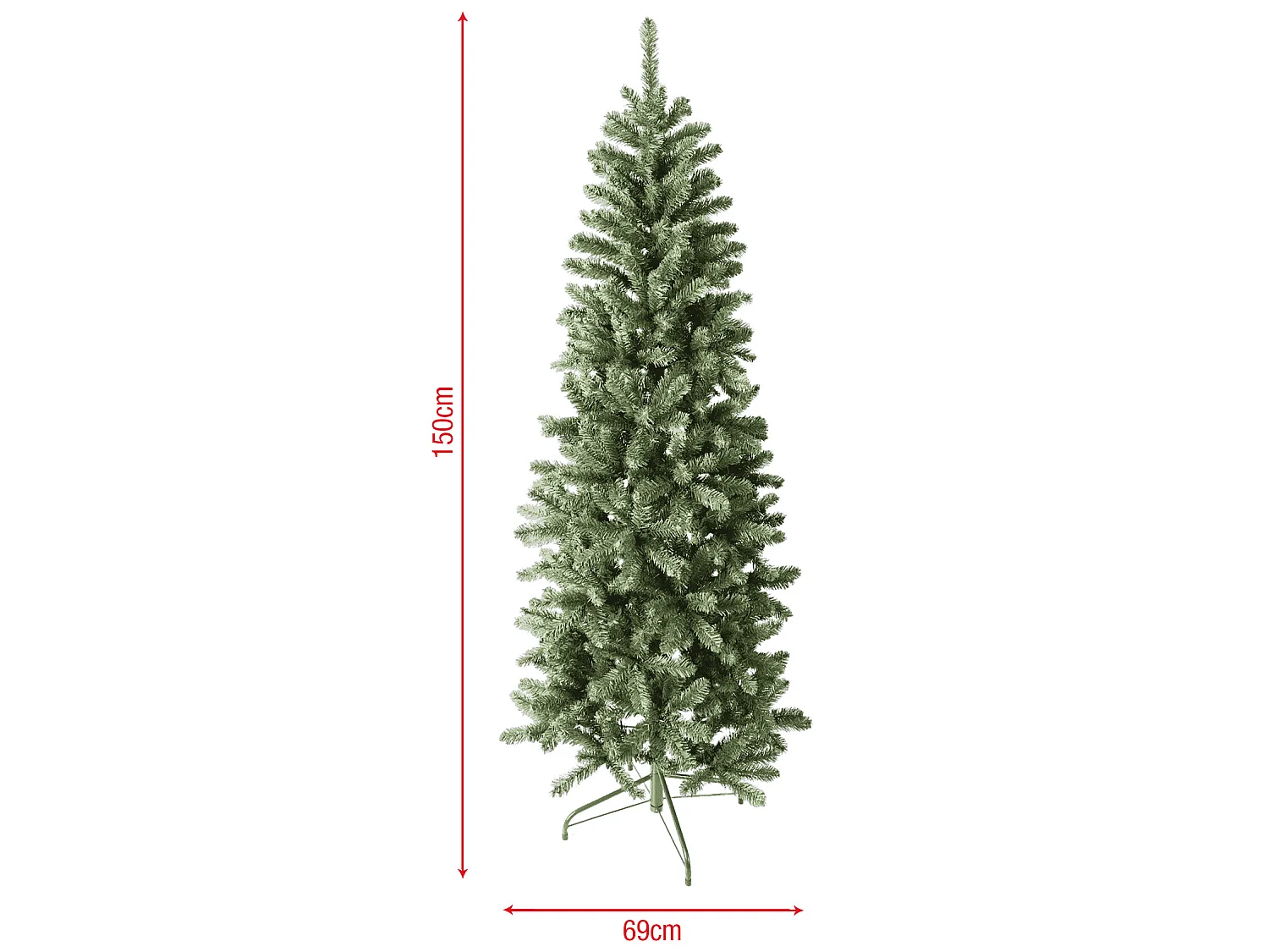 Sapin de Noël artificiel vert réaliste et épais 150 cm 497 branches