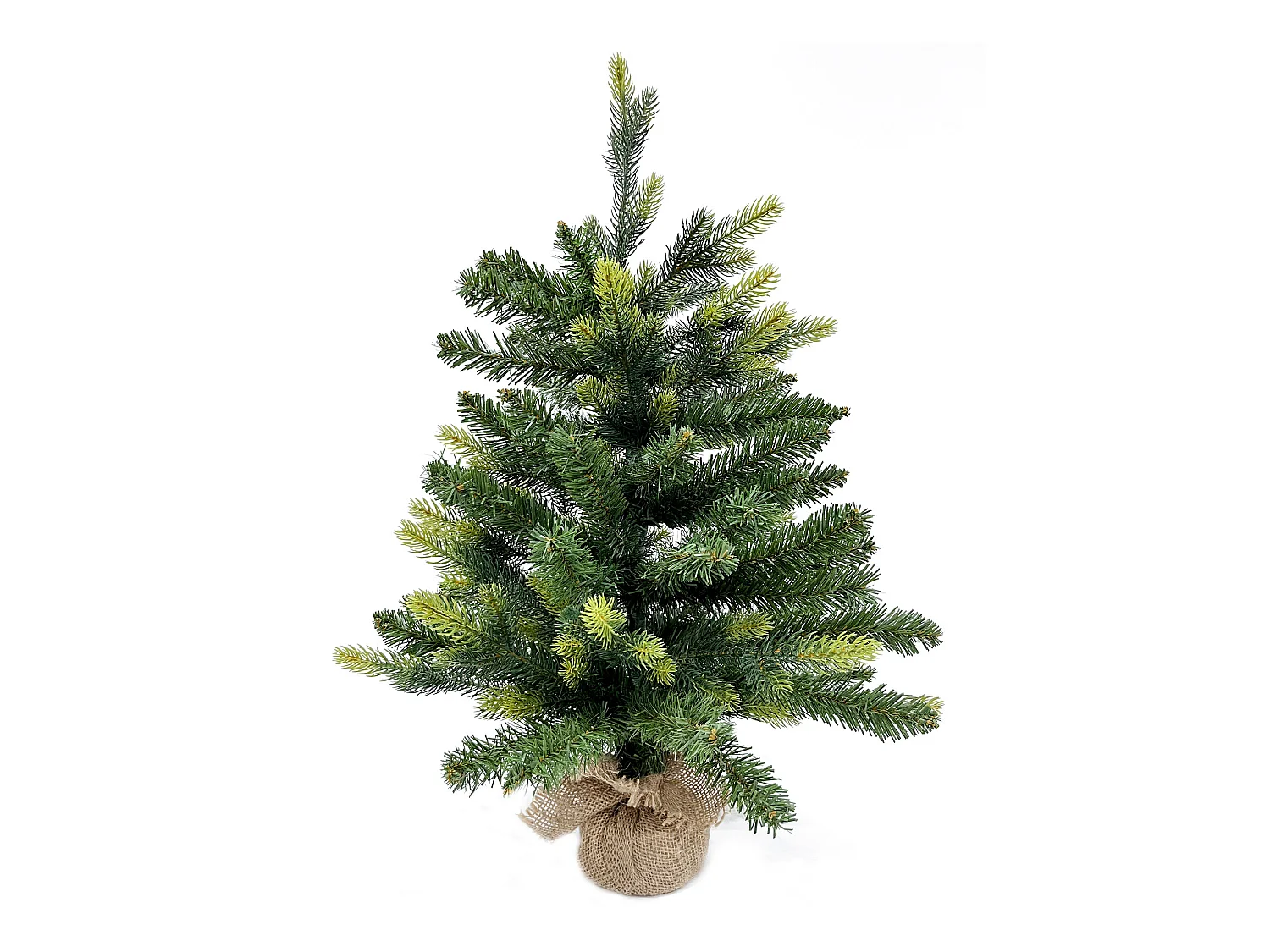 Albero di Natale Abete artificiale Verde Piccolo 60 cm con 80 Rami base Yuta