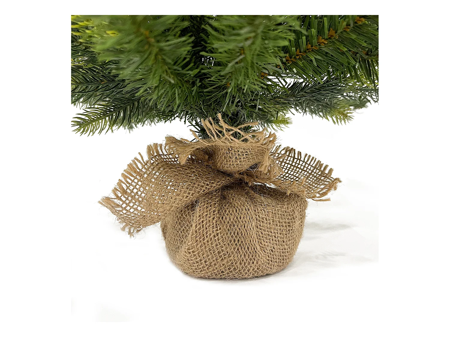 Albero di Natale Abete artificiale Verde Piccolo 60 cm con 80 Rami base Yuta