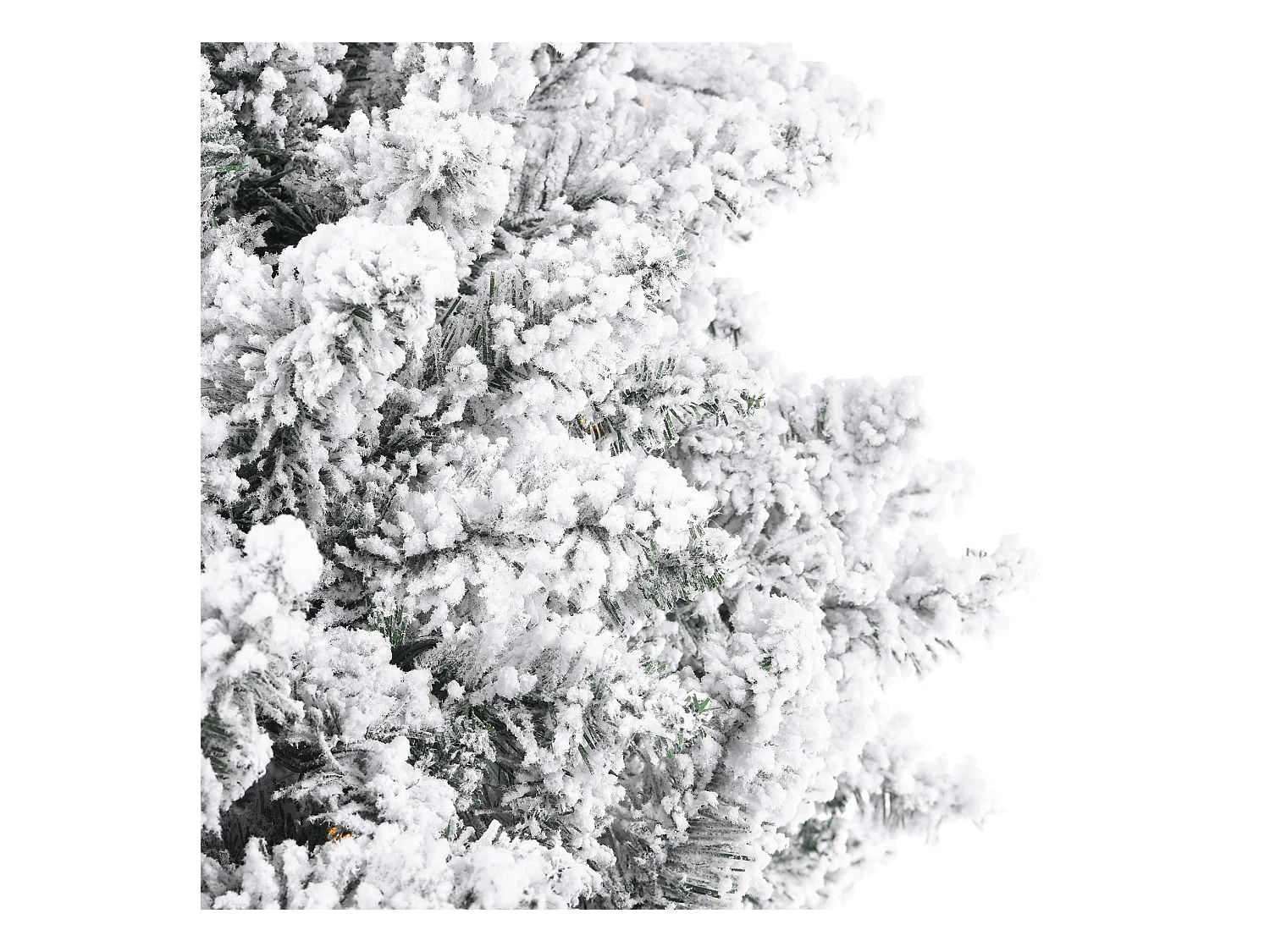 Sapin de Noël blanc 180 cm 850 branches épais 300 lumières LED incluses