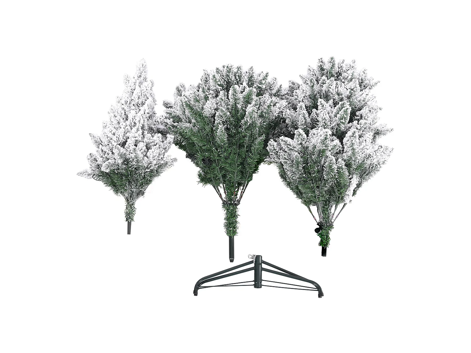 Sapin de Noël blanc 180 cm 850 branches épais 300 lumières LED incluses